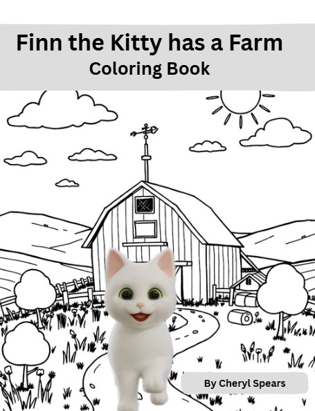 Finn the Kitty has a Farm Coloring Book cover